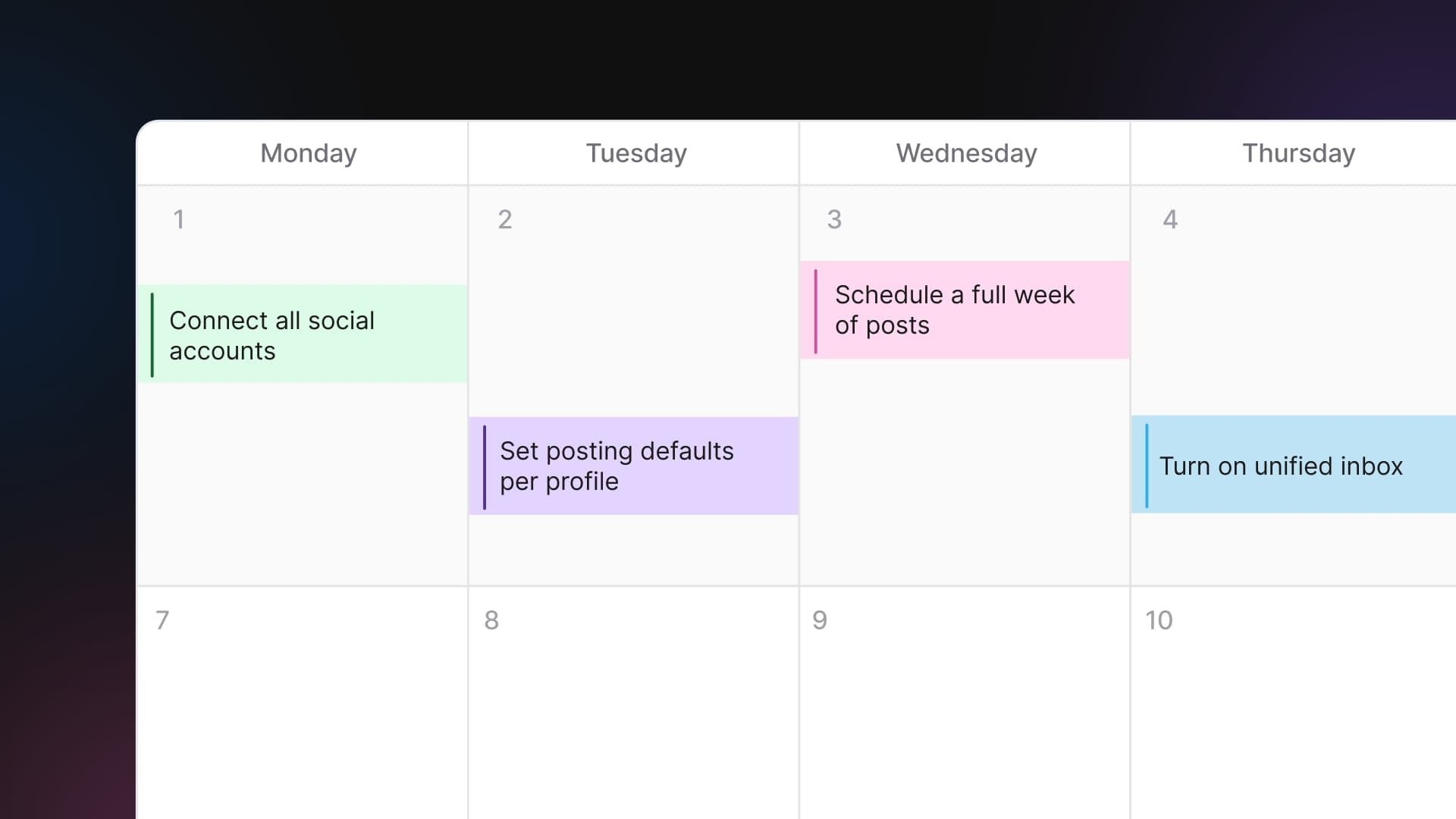 Your First Week in a New Social Media Management Tool: What to Set Up, in Order Your First Week in a New Social Media Management Tool: What to Set Up, in Order