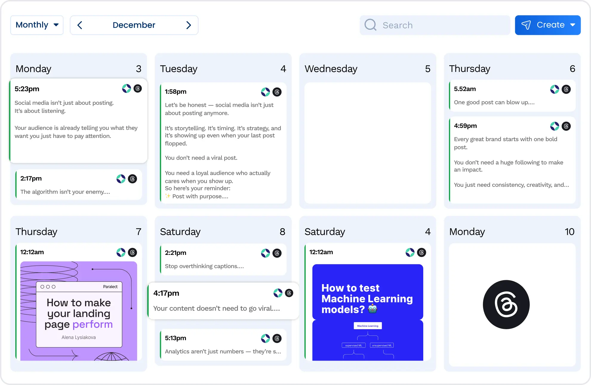 Threads management tools for business