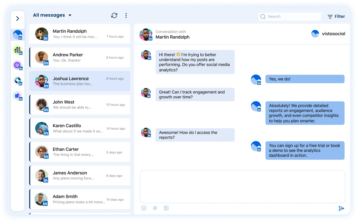Manage LinkedIn conversations with your team